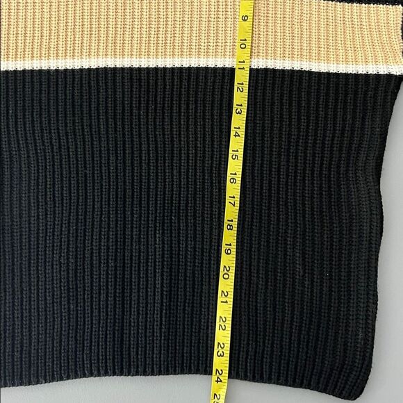 New Sanctuary Colorblock Knit Sweater - Black and Tan Size 1X - Picture 6 of 9